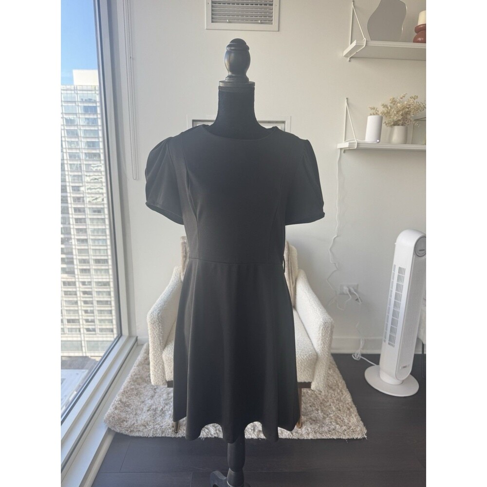 ASOS Black Short Sleeve Babydoll Dress Size 12